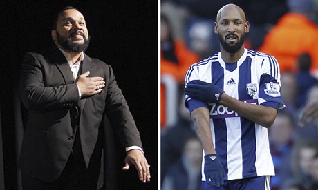 Source: http://goo.gl/HoL1FJ Nicolas Anelka was recently fined for  ₤80,000 and was suspended (5 match ban) by the British Football Association for celebrating his scoring with a quenelle sign 