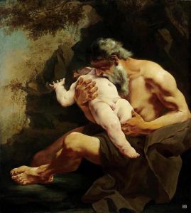 Saturn Devouring His Child  (Giulia Lama  C. 1685-after 1753) http://goo.gl/P2Wio6